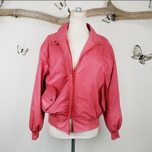 80 Vintage women's Members Only salmon pink jacket